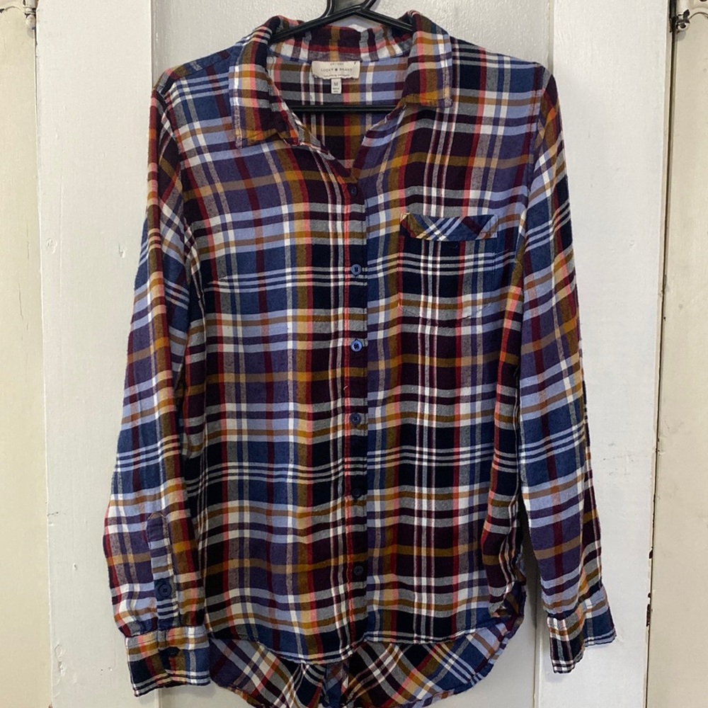 Lucky Brand Flannel Button down- size Medium